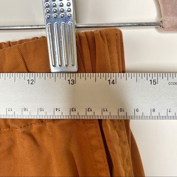 J Crew Pants Wide Leg Pull On Chino Orange Rust High Rise Full Length Size Small - Picture 13 of 15